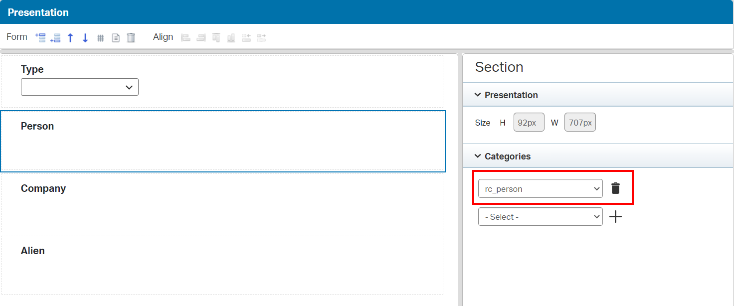 Show form sections based on a selection dropdown | OpenText™ Process ...